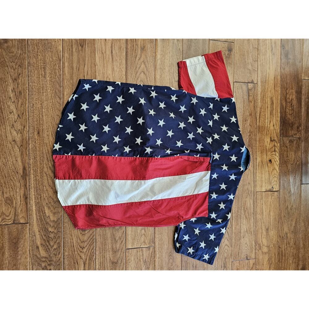 Chaps Ralph Lauren American Flag Button Down Shirt Men’s L Preppy Patriotic - Picture 8 of 8